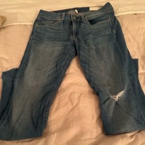 Rag and Bone raw hem ankle jeans size 28 good condition